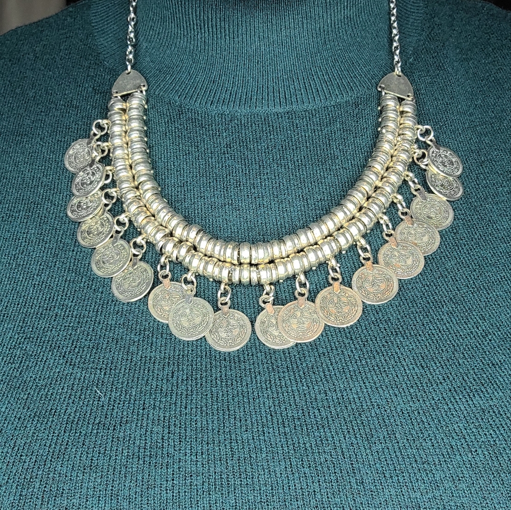Coin based Silver Necklace - Picture 3 of 3